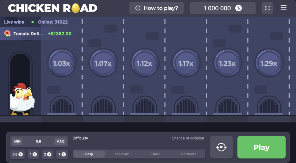 Screenshot of Chicken Road gameplay